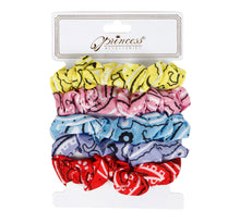 Load image into Gallery viewer, Light bandana soft scrunchie hair ties. 
