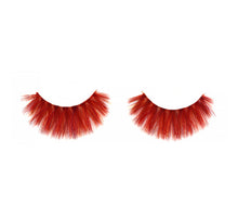 Load image into Gallery viewer, Red faux mink 3D thick and wispy lash extension.
