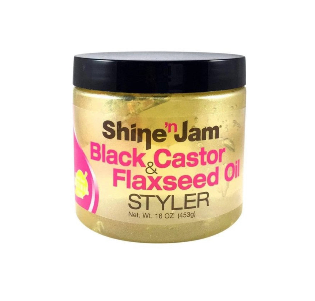 Ampro Shine N Jam Styler Black Castor Flaxseed Oil Styler